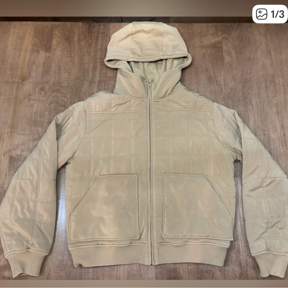 Richer Poorer Quilted Modal Bomber Jacket - Tan - Picture 5 of 7